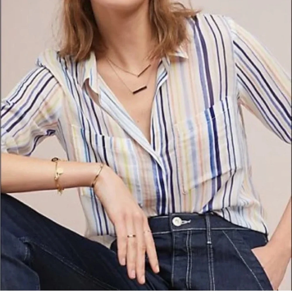Cloth & Stone striped button down size small - Picture 1 of 11